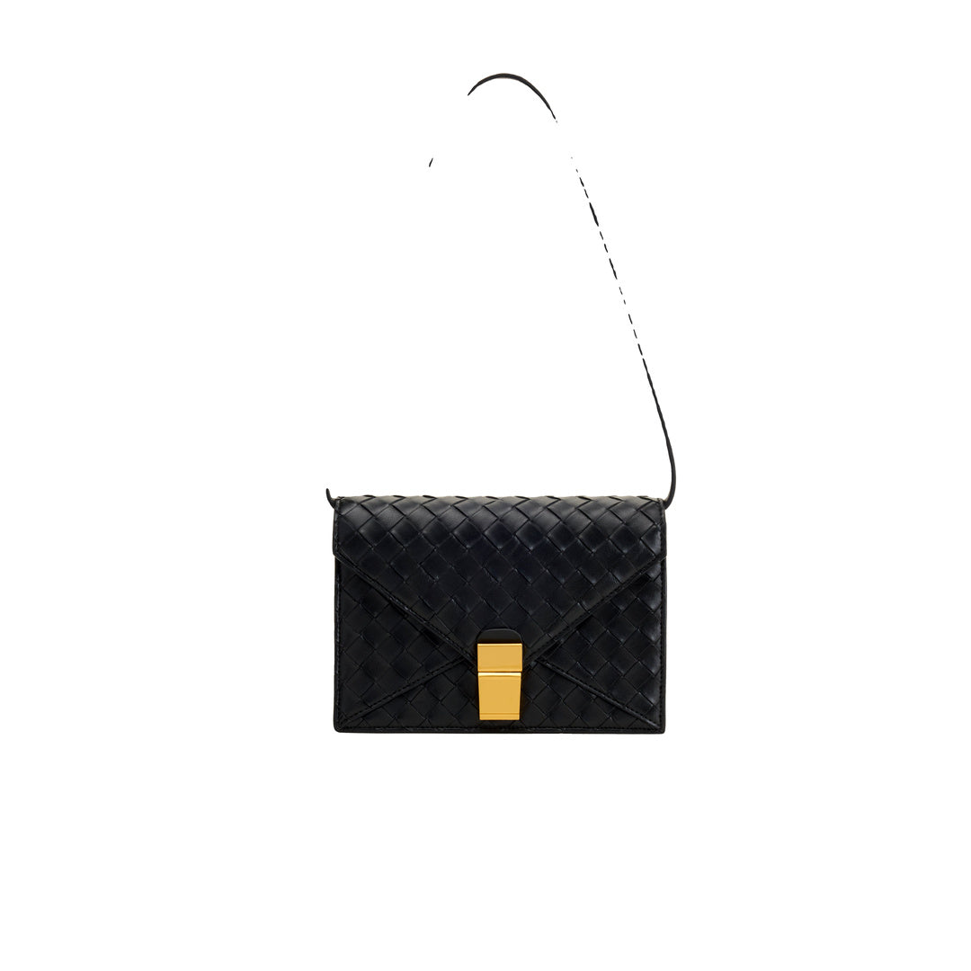 JW PEI Clio Woven Textured Envelope Crossbody Bag - Black by JW PEI
