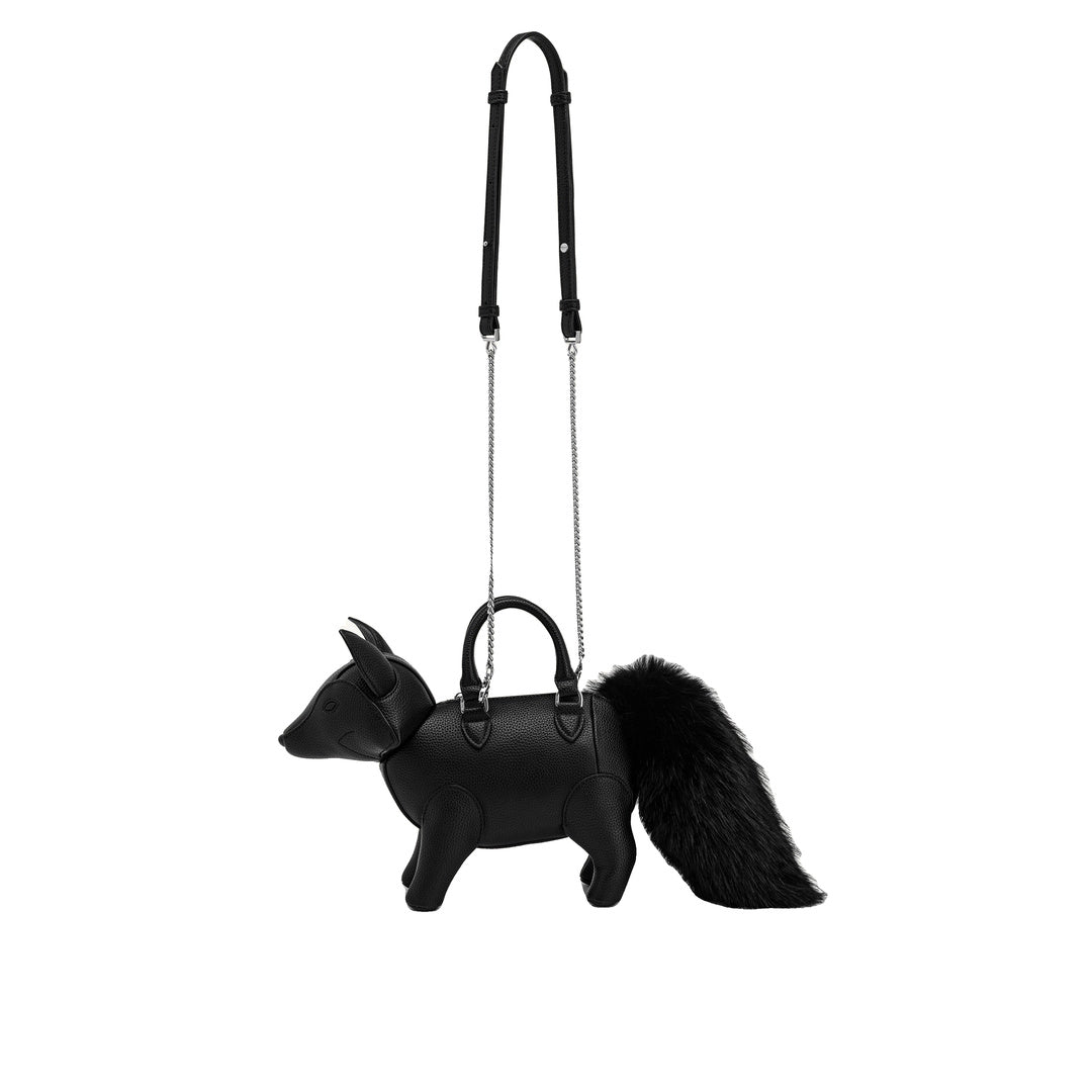 JW PEI Kai Fox Shaped Top Handle Bag - Black by JW PEI