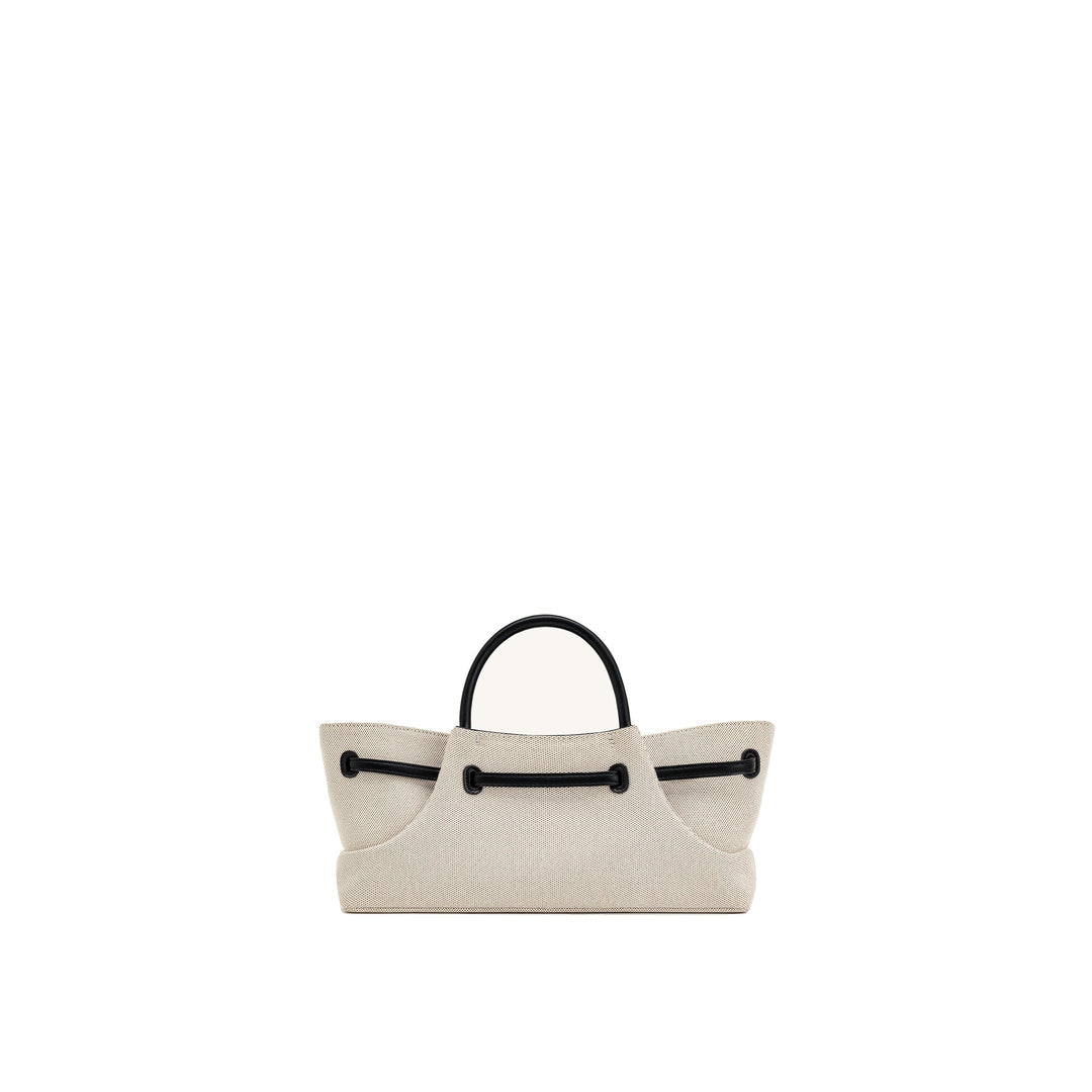 JW PEI Maeve Dachshund Metal Charm Tote Bag - Black Canvasa by JW PEI