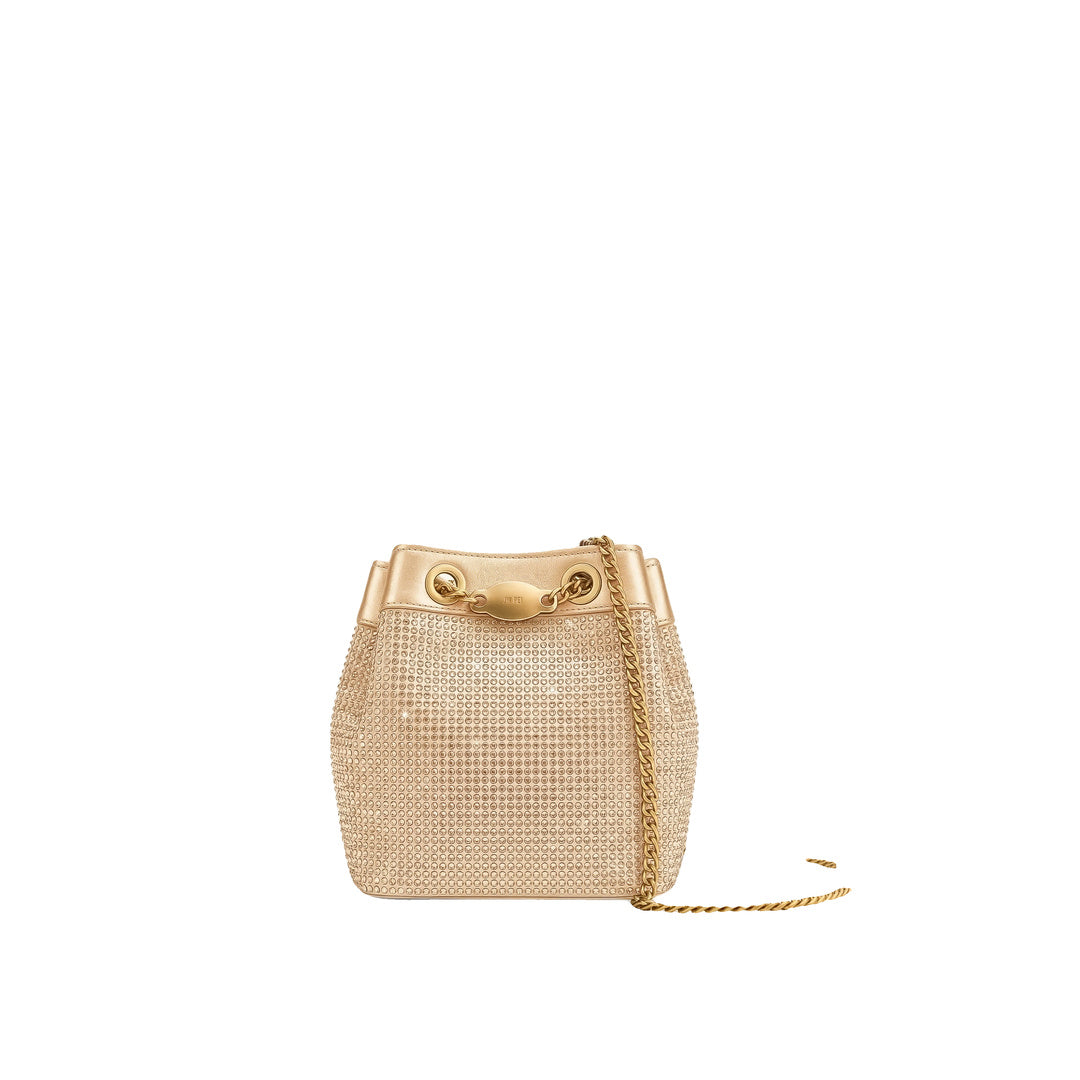 JW PEI Yara Artificial Crystal Bucket Bag - Champagne by JW PEI