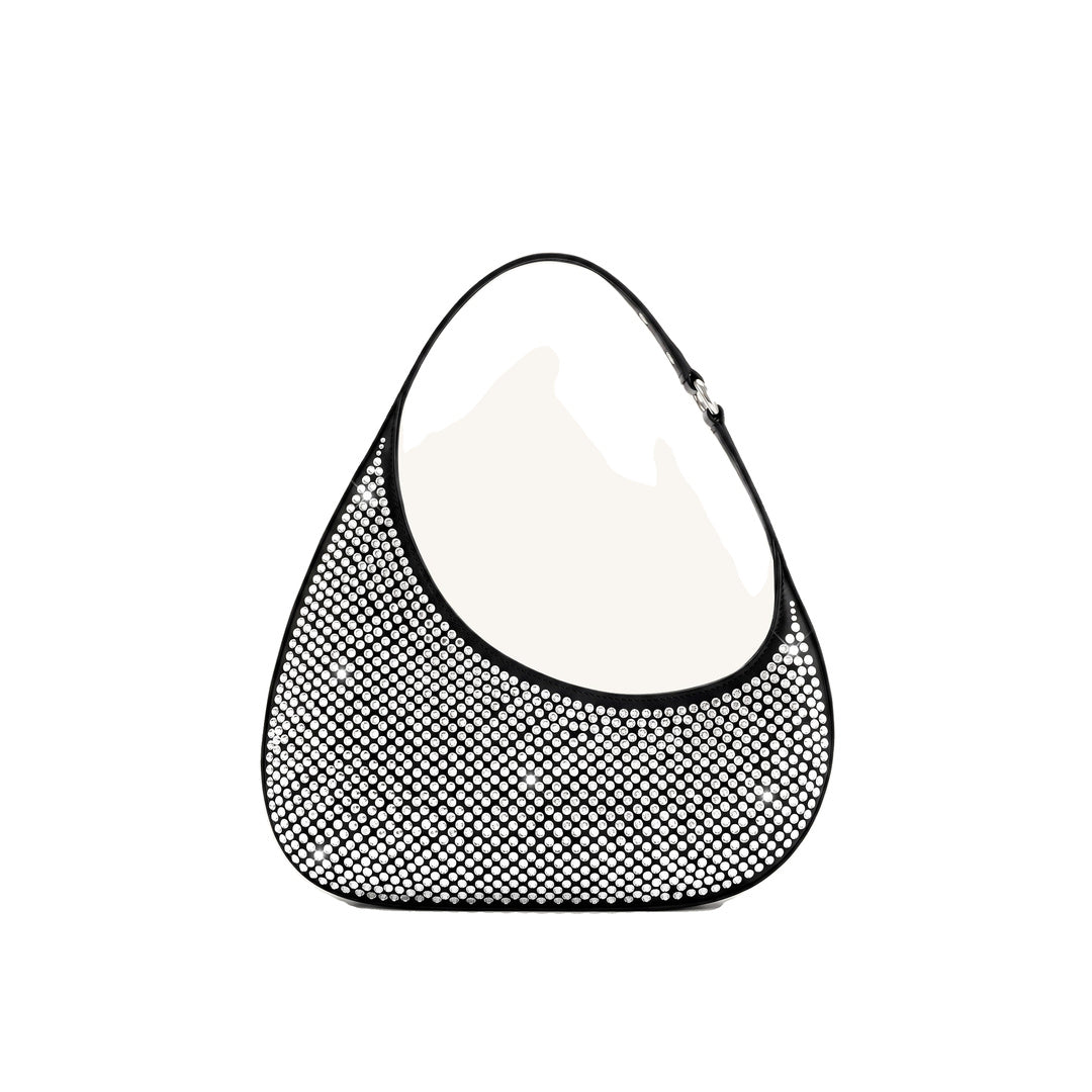 JW PEI Harlee Artificial Crystal Shoulder Bag - Black by JW PEI