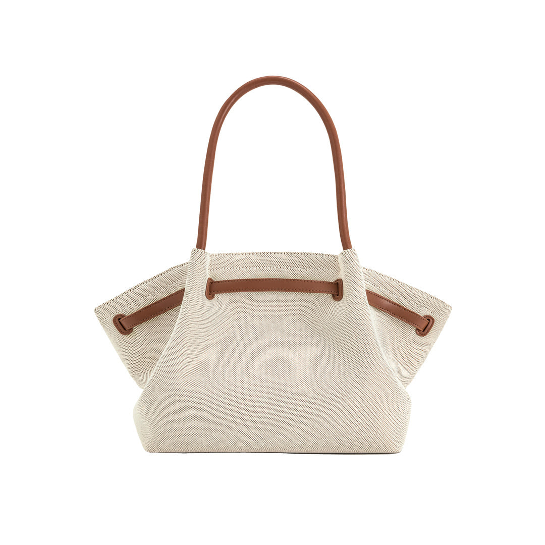 JW PEI Hana Large Tote Bag - Brown Canvas by JW PEI