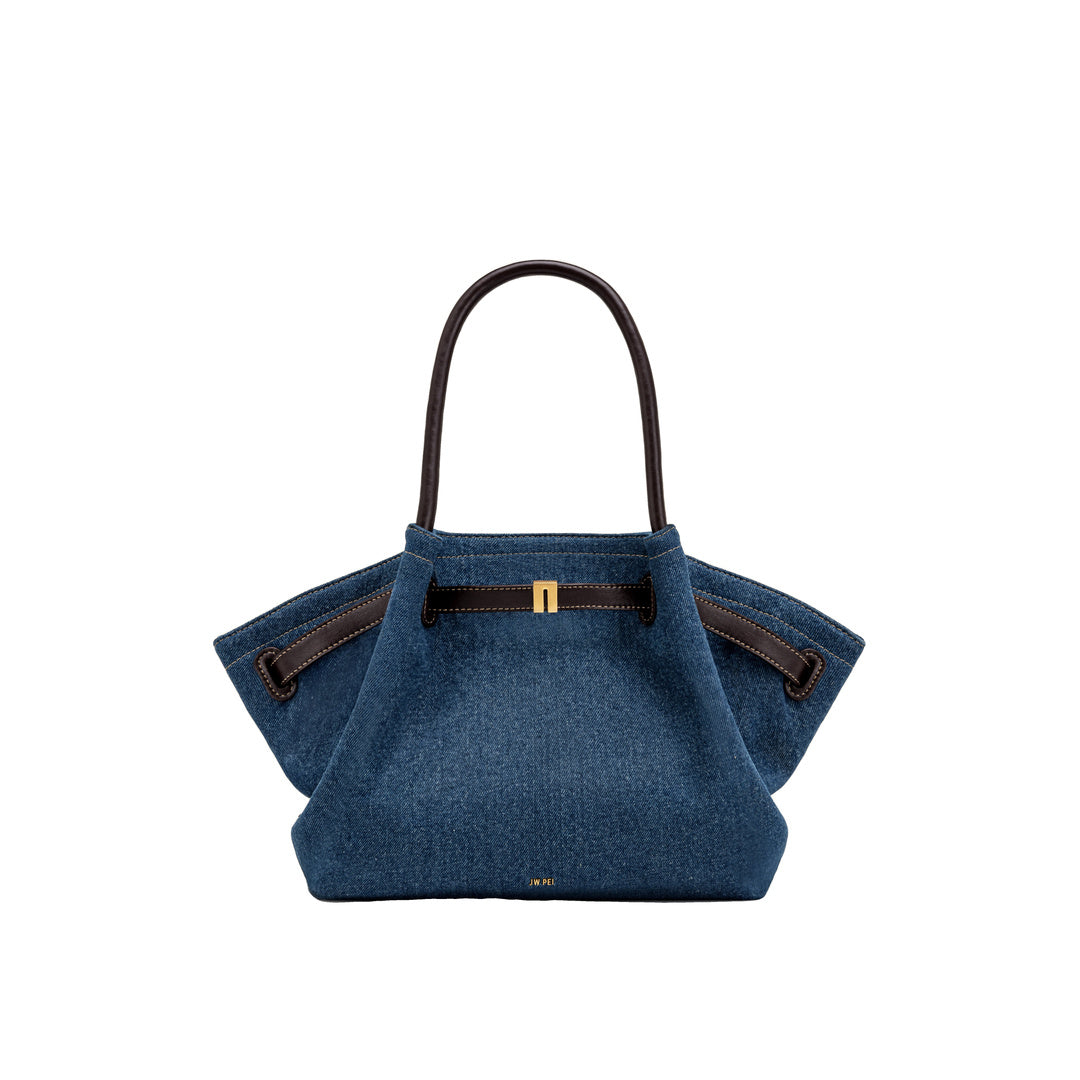 JW PEI Hana Medium Denim Tote Bag - Blue Denim by JW PEI