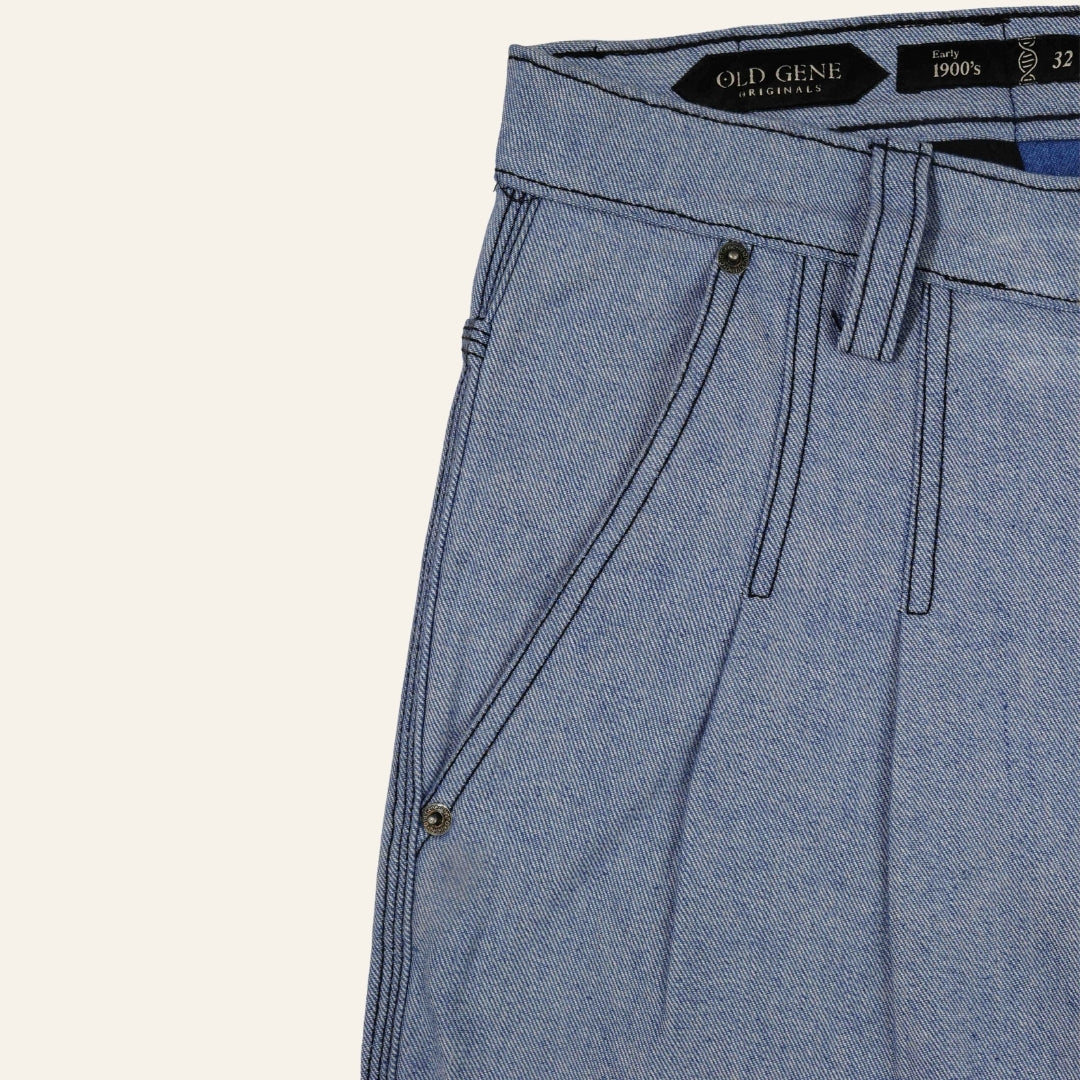 Men's Light Blue Jeans - 1900s Fit by Old Gene