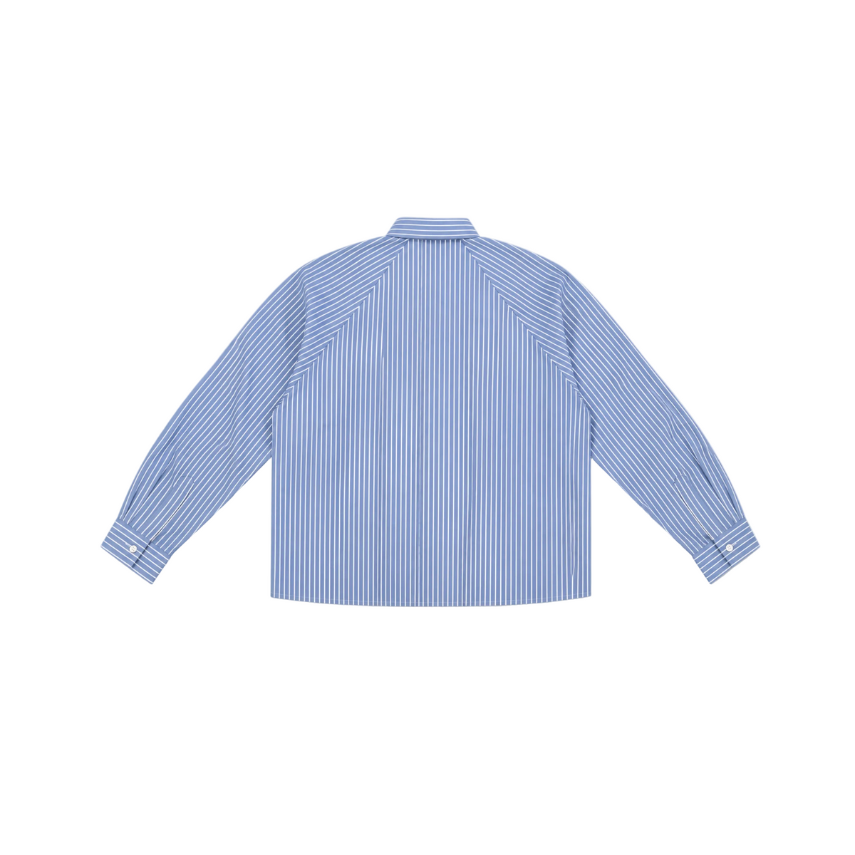 STRUCT RUFFLED PINSTRIPE SHIRT - COOL BLUE by STRUCT