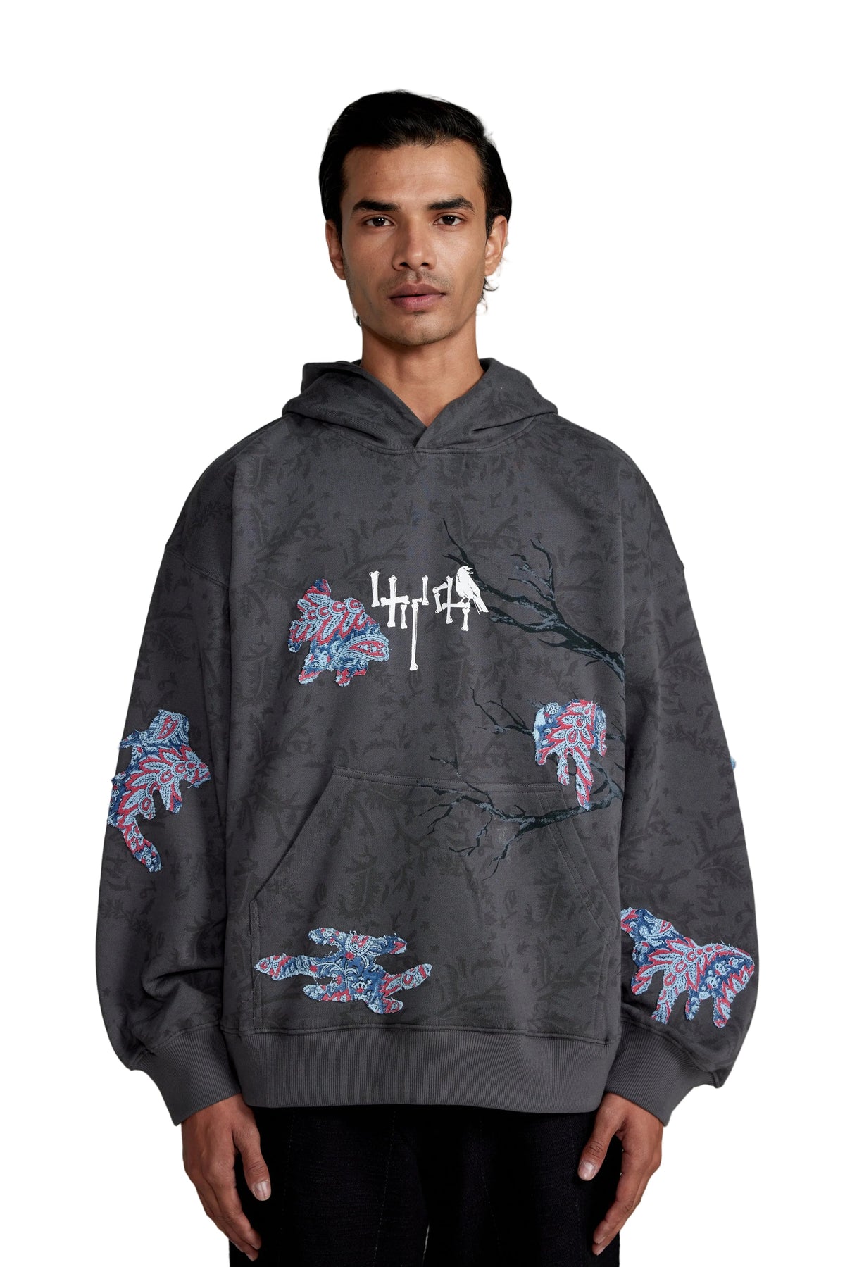 “Persistence of Time” Block Print-Hoodie by FARAK