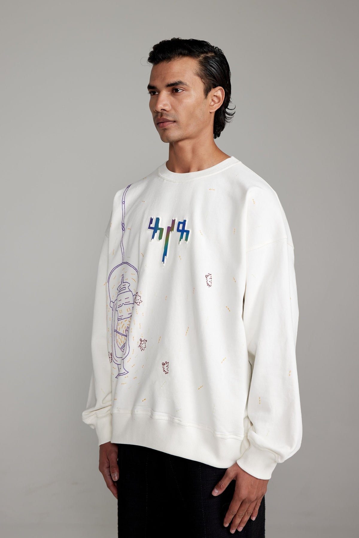 “Shama- Parvana” Embroidered Sweatshirt by FARAK