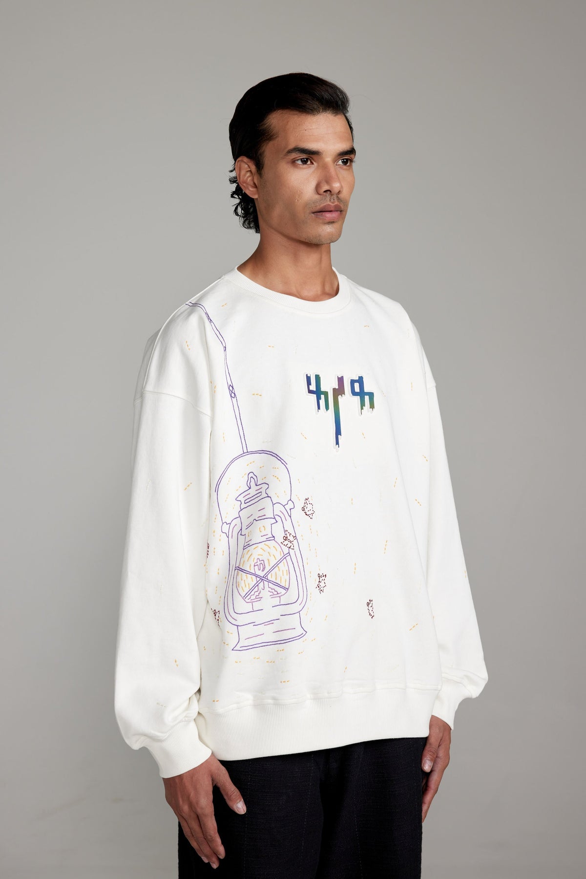“Shama- Parvana” Embroidered Sweatshirt by FARAK