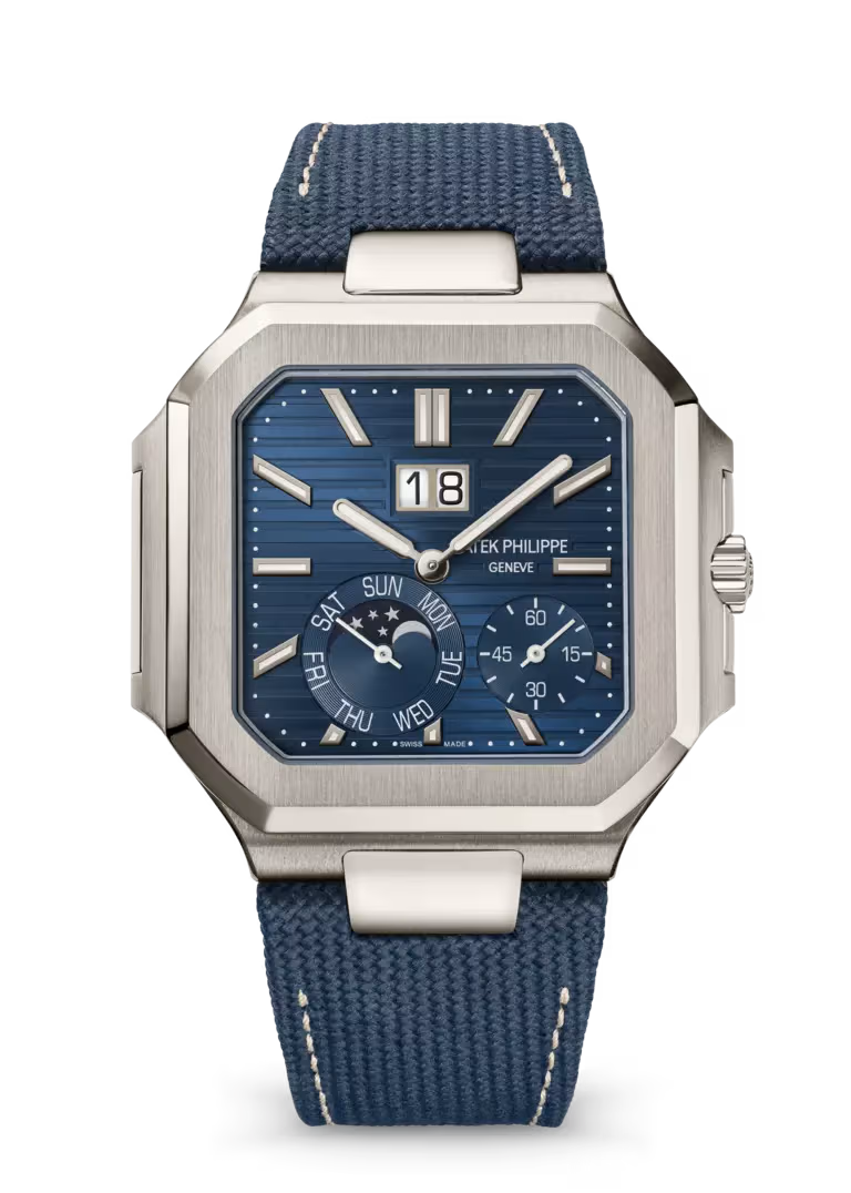 Patek Philippe Cubitus 5822P-001 Platinum Blue Dial Grand Date Watch - Zeuskicks