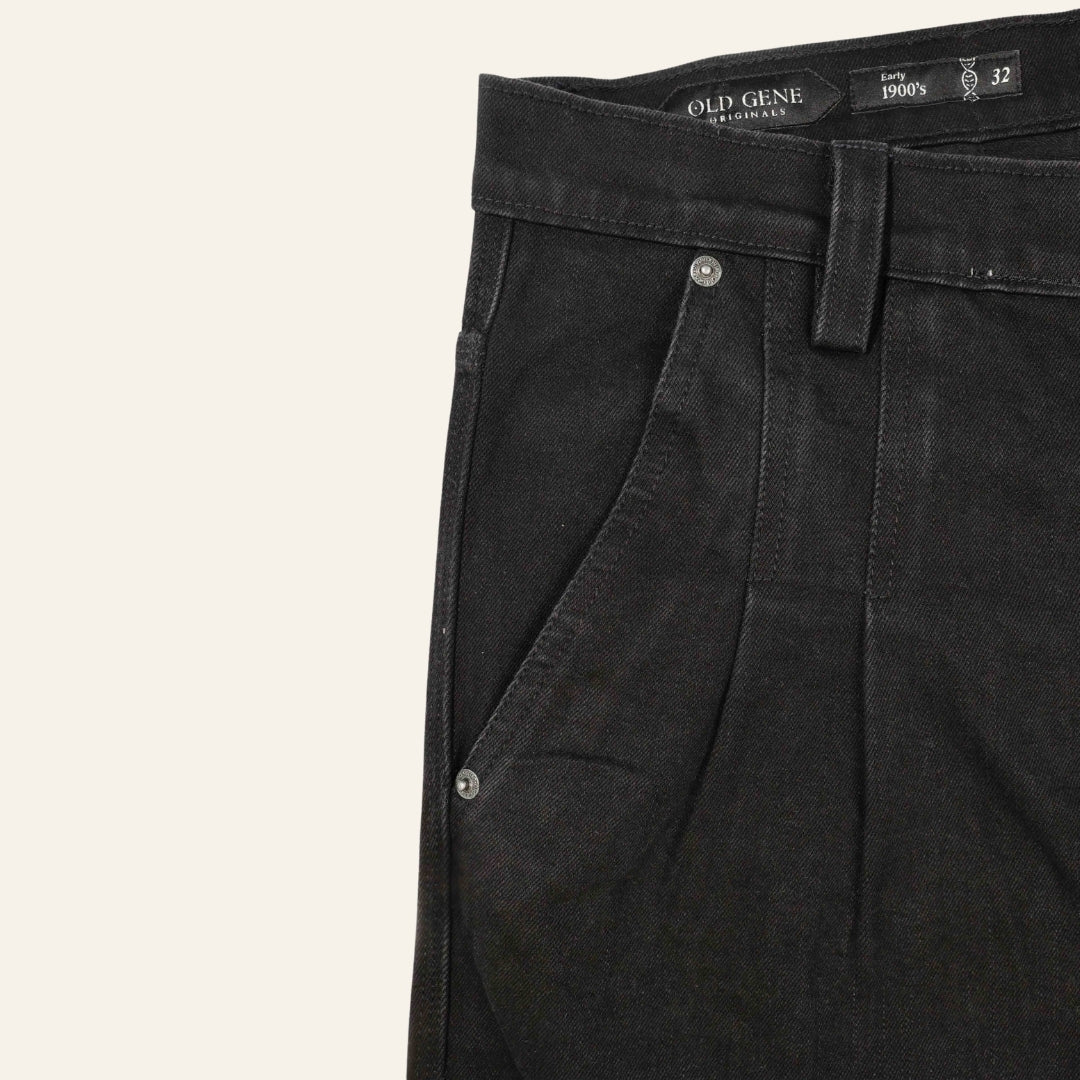 Men's Black Jeans - 1900s Fit by Old Gene