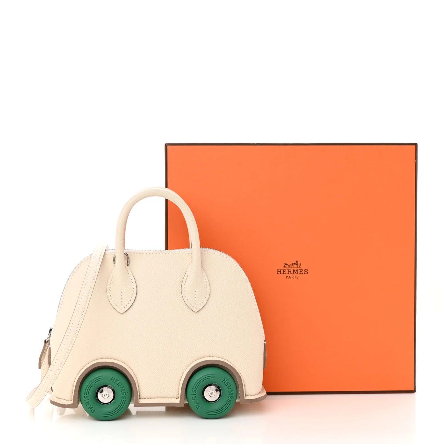 Hermès Mini Bolide On Wheels Epsom Leather – Craie & Vert Véronèse