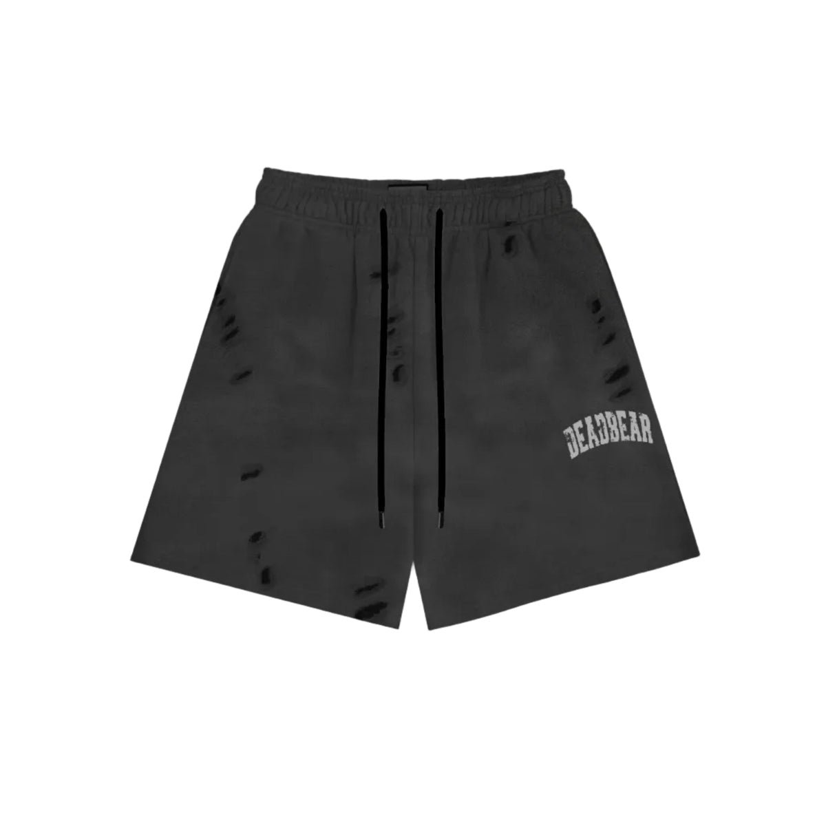 Distressed Washed Black Shorts by DEADBEAR