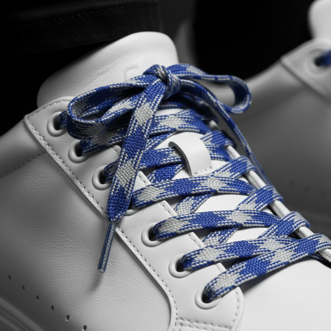 Moonshine Diesel Patterned Flat Laces | Best for Nike, Jordan & Hoka by KNOTTY by KNOTTY