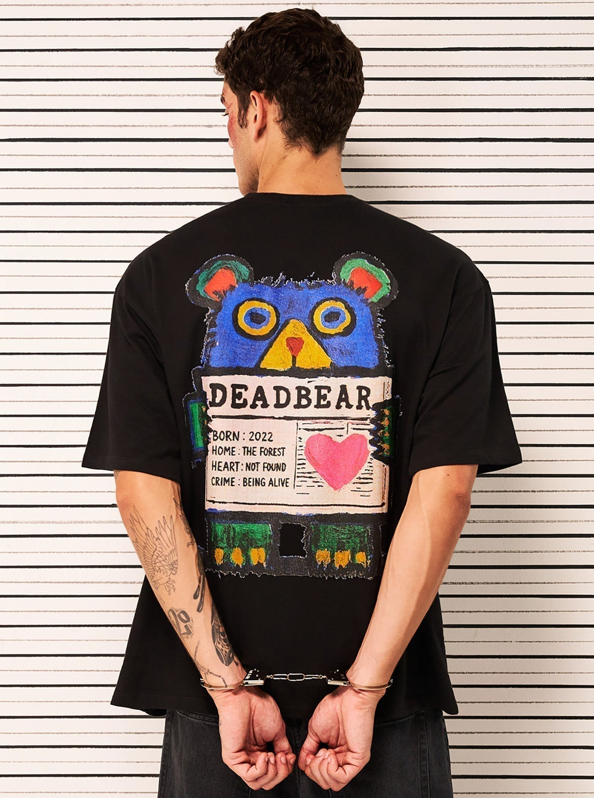 Mugshot Tee Black by DEADBEAR