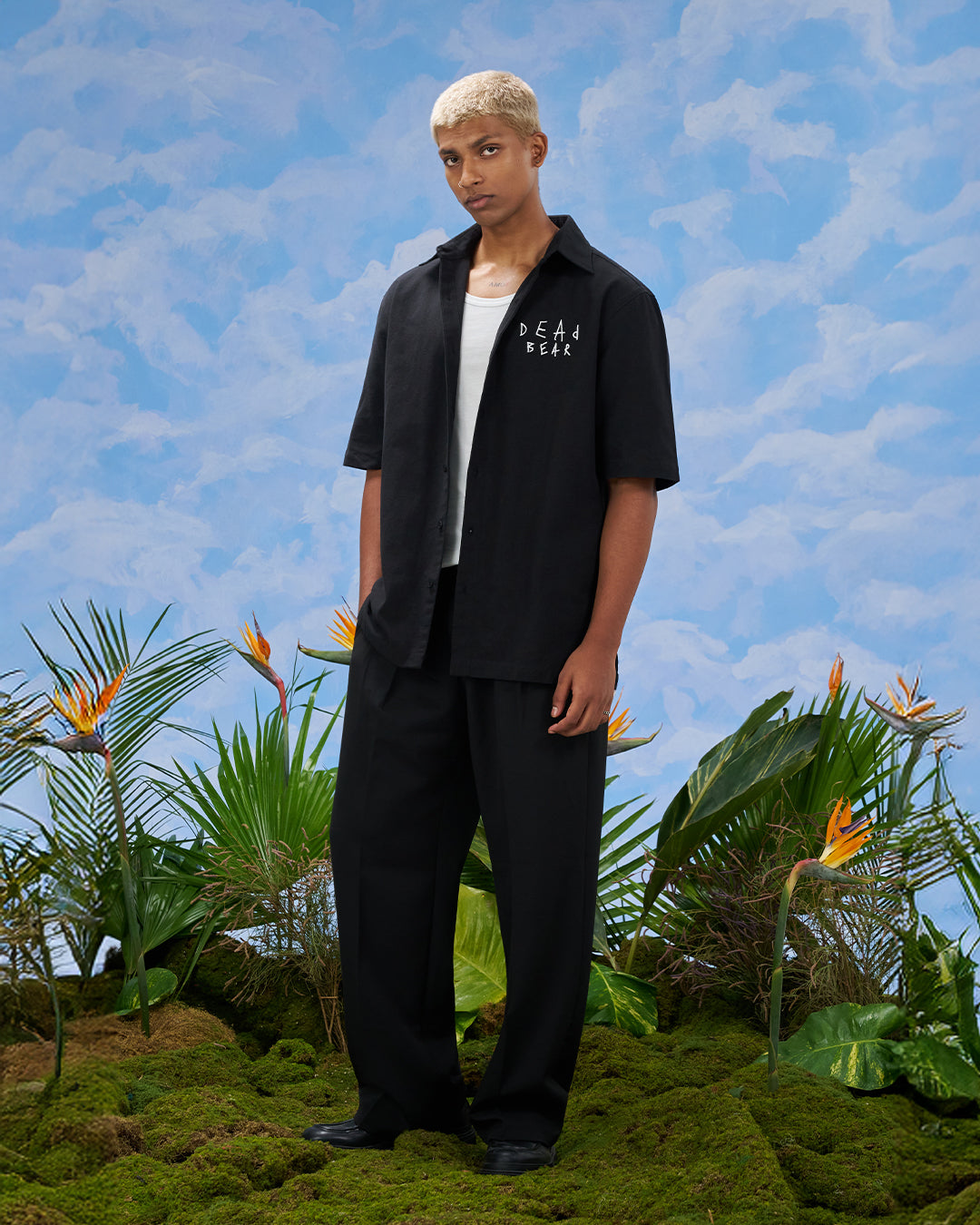 Scribbled Logo Shirt Black by DEADBEAR