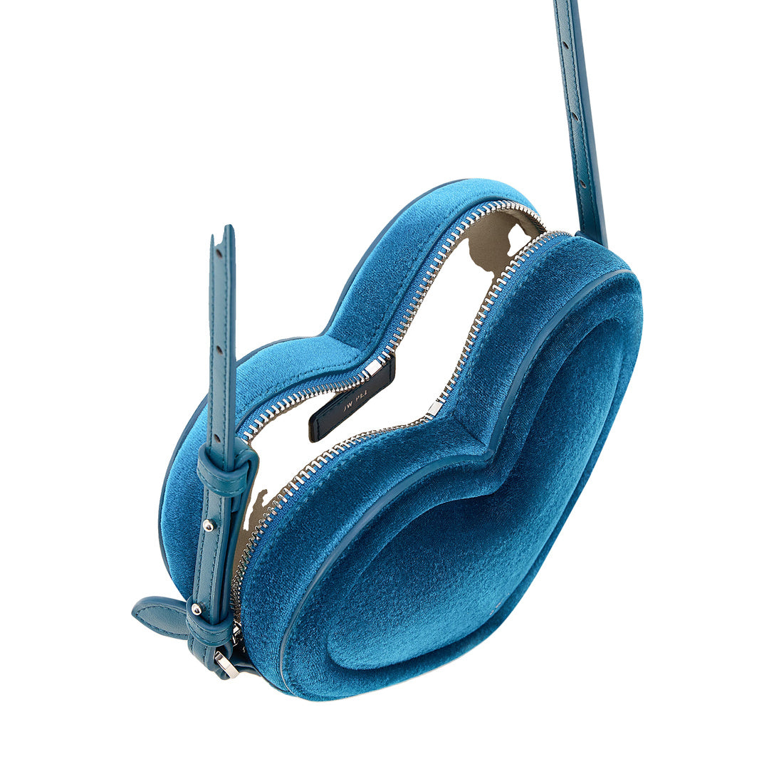 JW PEI Arlene Velvet Heart Shaped Bag - Blue by JW PEI