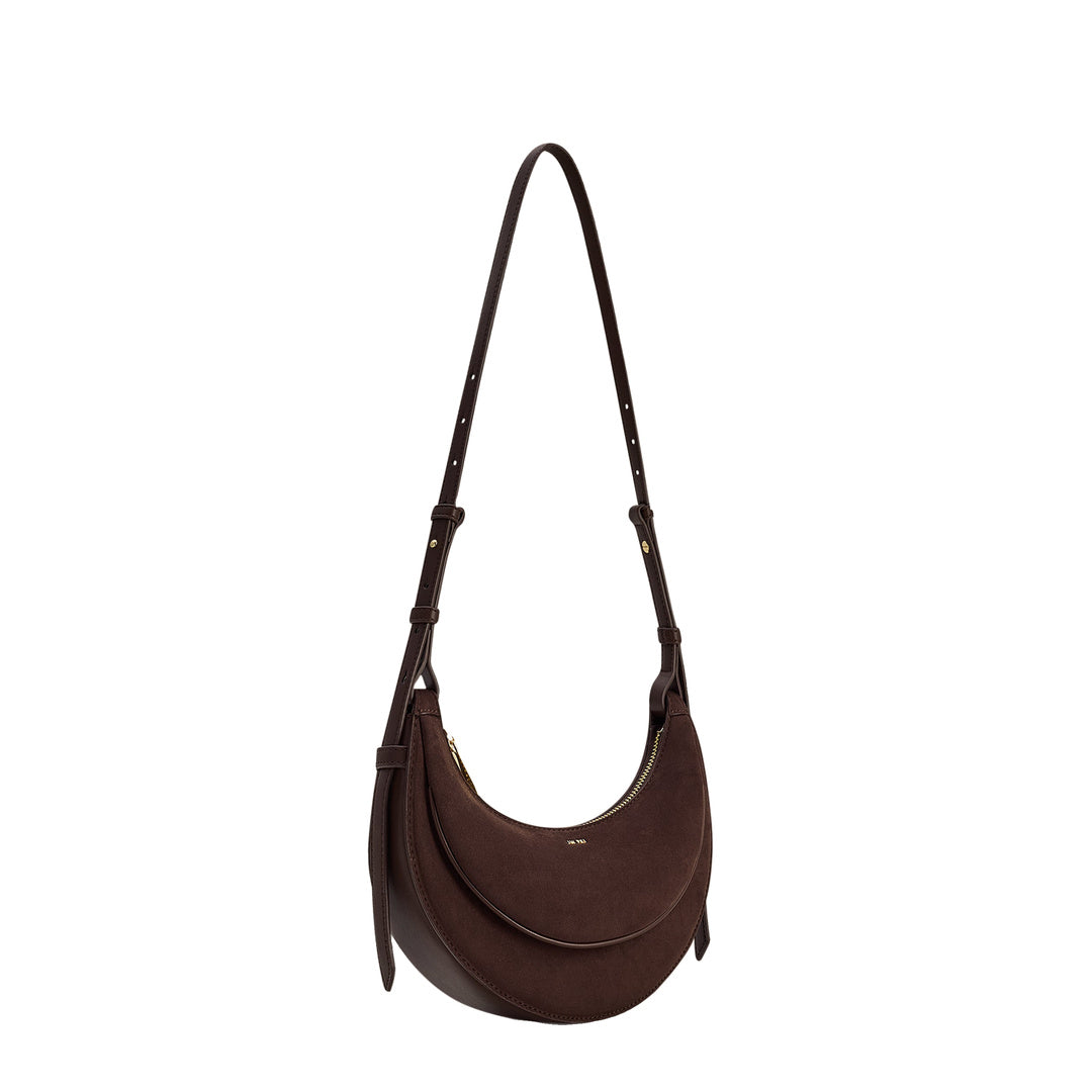 JW PEI Sharon Faux Suede Crossbody Bag - Coffee Brown by JW PEI