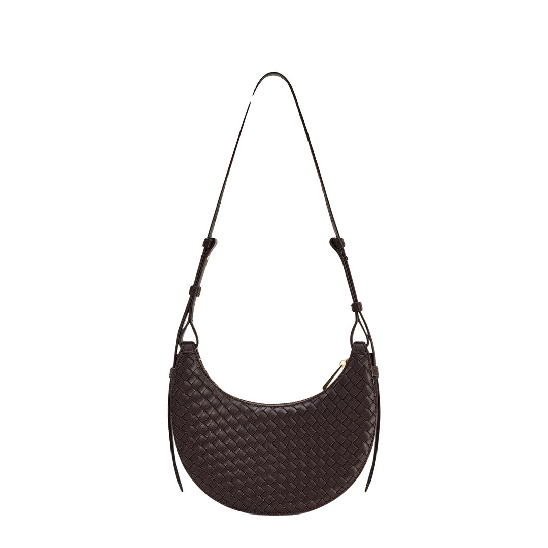 JW PEI Sharon Woven Crossbody Bag - Coffee Brown by JW PEI