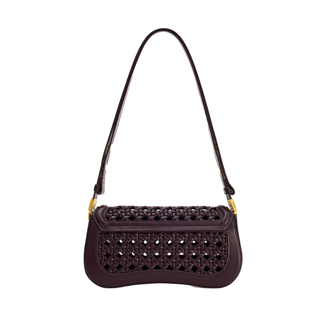 JW PEI Joy Woven Shoulder Bag - Dark Red by JW PEI