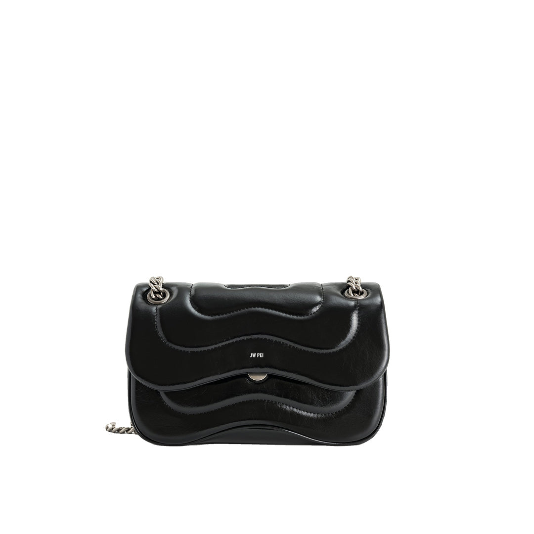 JW PEI Tina Quilted Chain Crossbody - Black by JW PEI