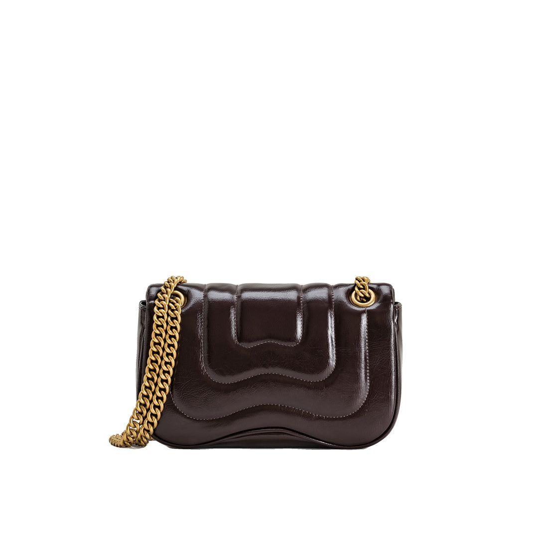 JW PEI Tina Quilted Chain Crossbody - Deep Claret Brown by JW PEI