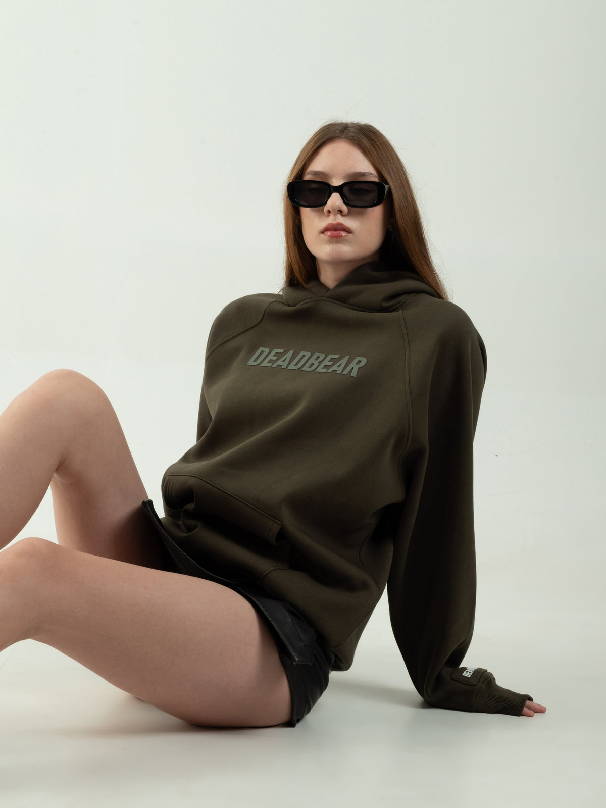 Basic Olive Hoodie by DEADBEAR