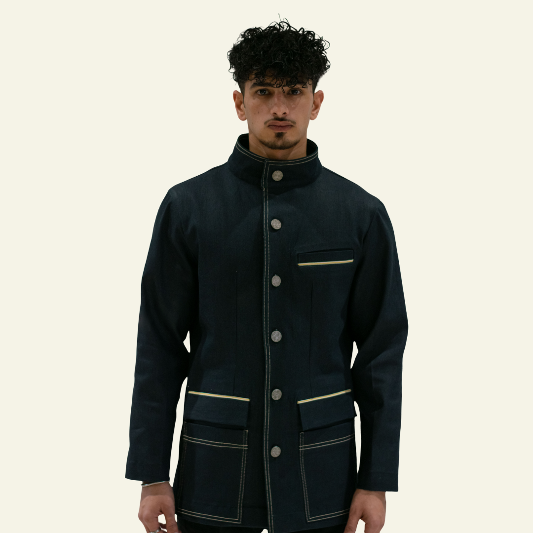 Men’s Dark Selvedge Blazer - Youth Rebellion by Old Gene