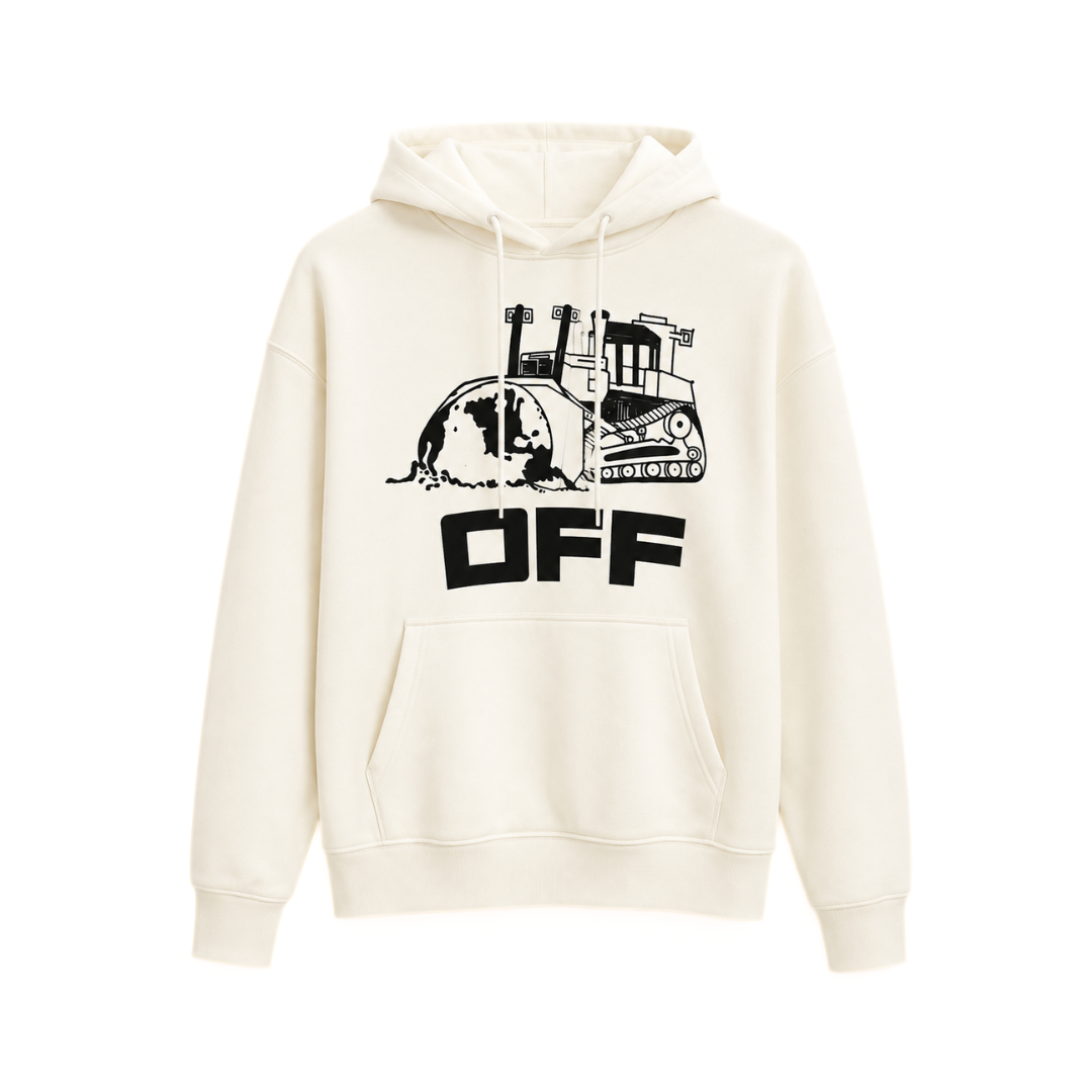 OFF WHITE OW HOODIE CATERPILLAR WHITE by Off White