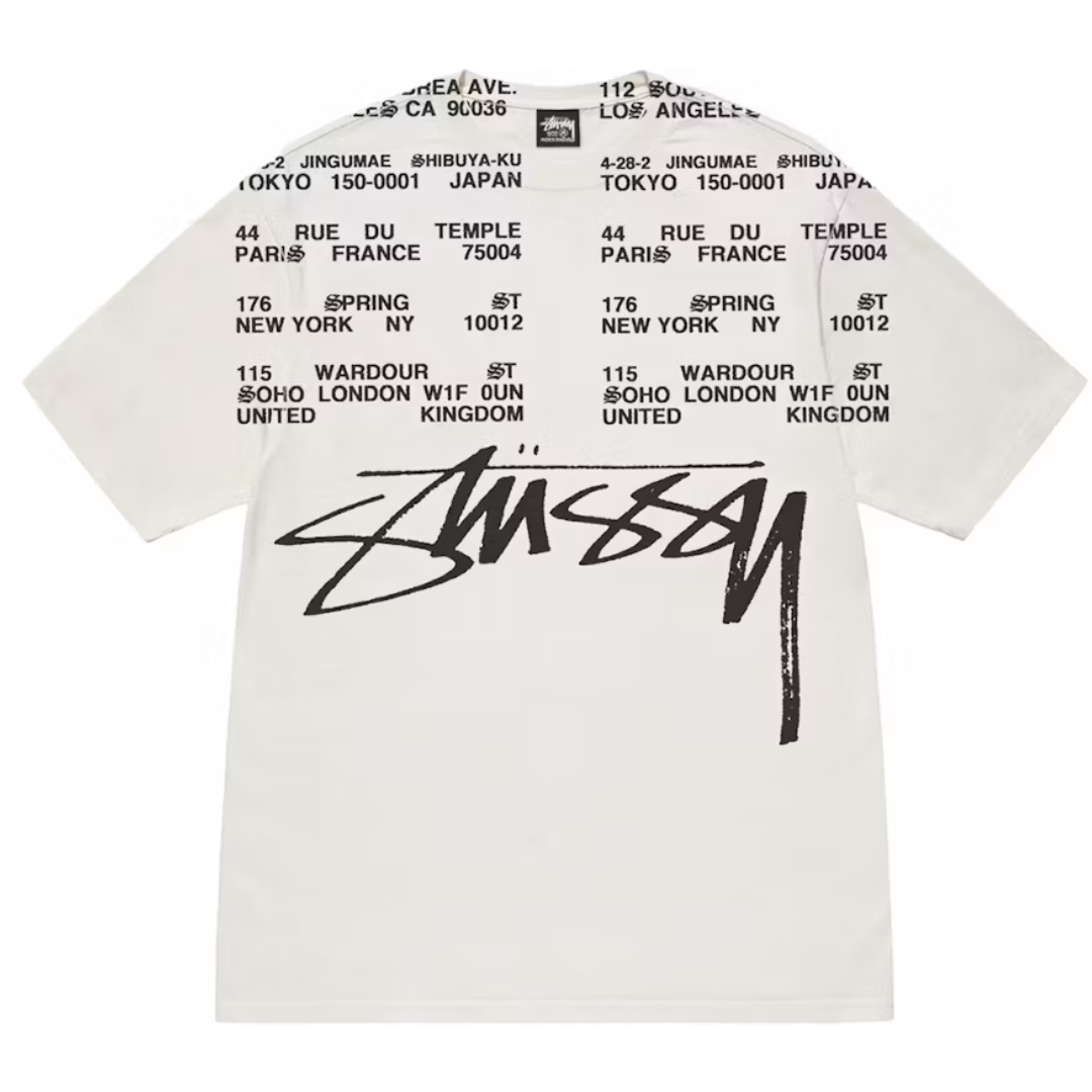 Stussy Locations Pigment Dyed Tee Natural by Stussy