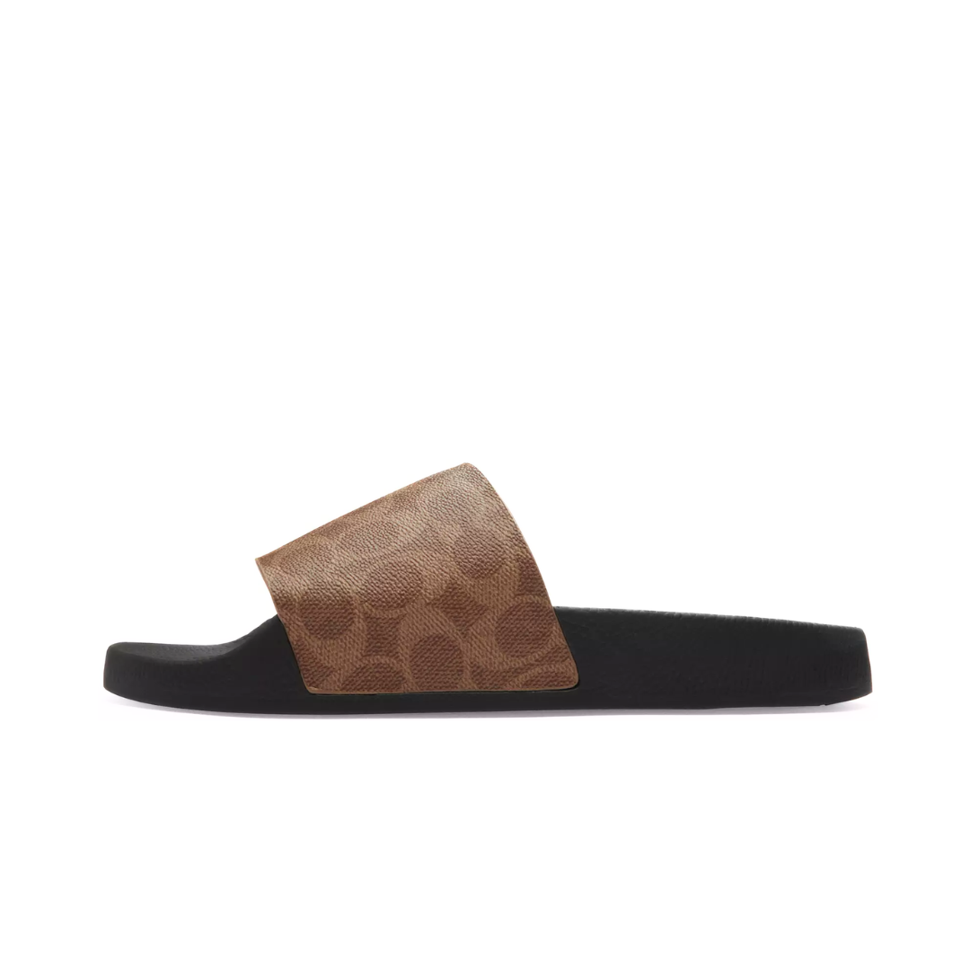 COACH Slide In Signature Canvas Khaki by COACH SNEAKER