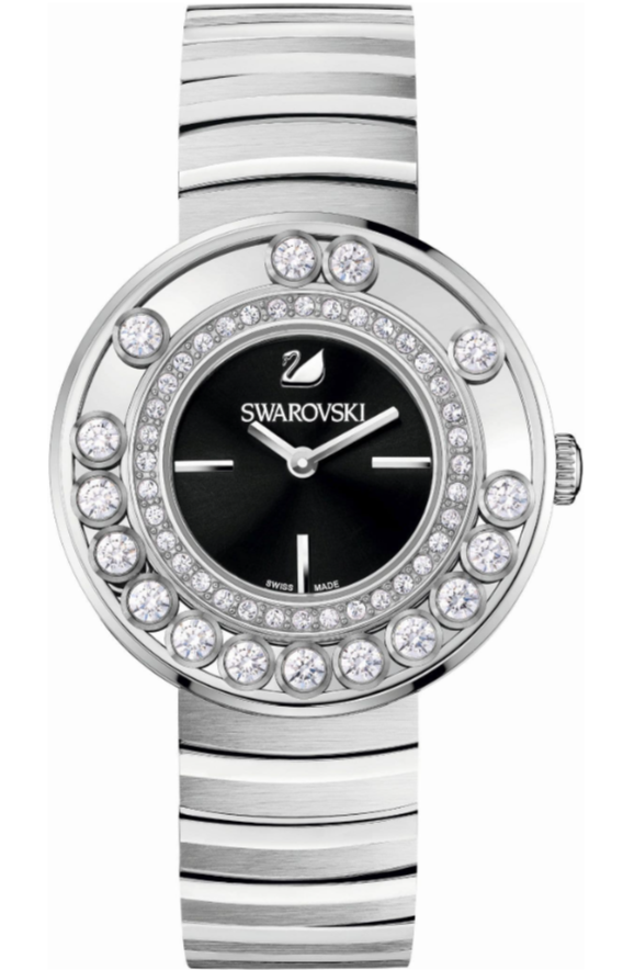 Swarovski Lovely crystals watch, Stainless Steel bracelet, Black, Stainless Steel — product photo (1160305)