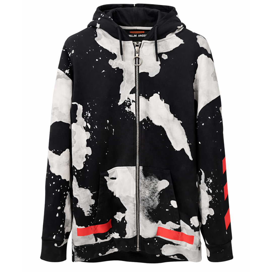 OFF WHITE LIQUID CAMO HOODED JACKET	black grey by Off White