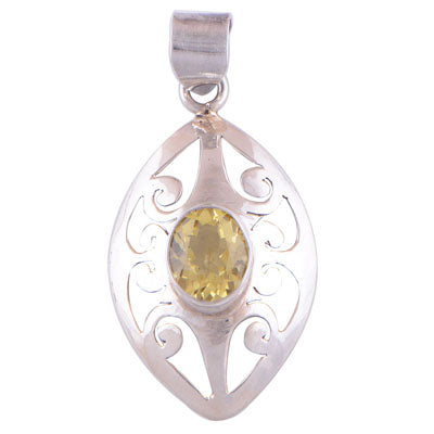 Crystal 925 Sterling Silver Pendant - R300303-6