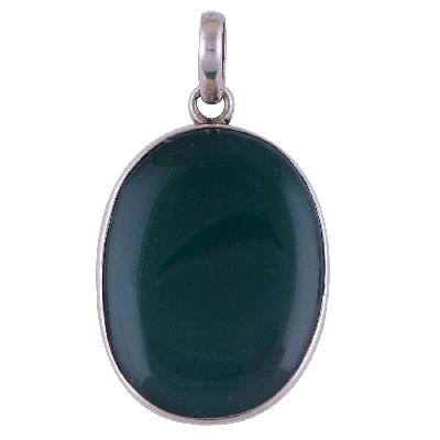 Green Onyx 925 Sterling Silver Pendant - R100379-14