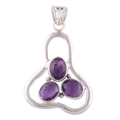 Amethyst 925 Sterling Silver Pendant - R300368-11