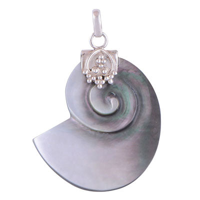Shell 925 Sterling Silver Pendant - R100923-2