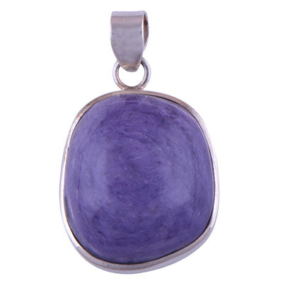 Charoite 925 Sterling Silver Pendant - R100183-9