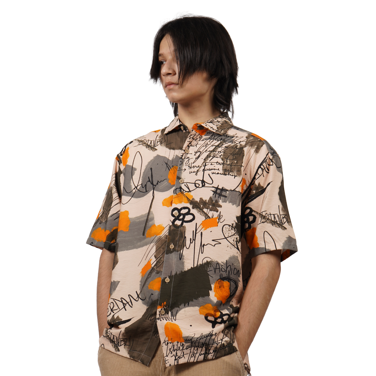 DESERT AMBER SKETCH PRINTED SHIRT by GREY AREA