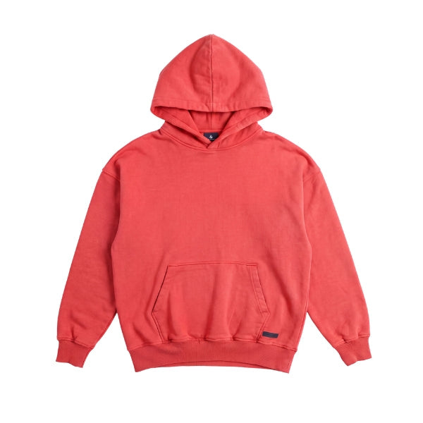 OVERDYED HEAVY WEIGHT HOODIE (BRIGHT SCARLET) by GREY AREA