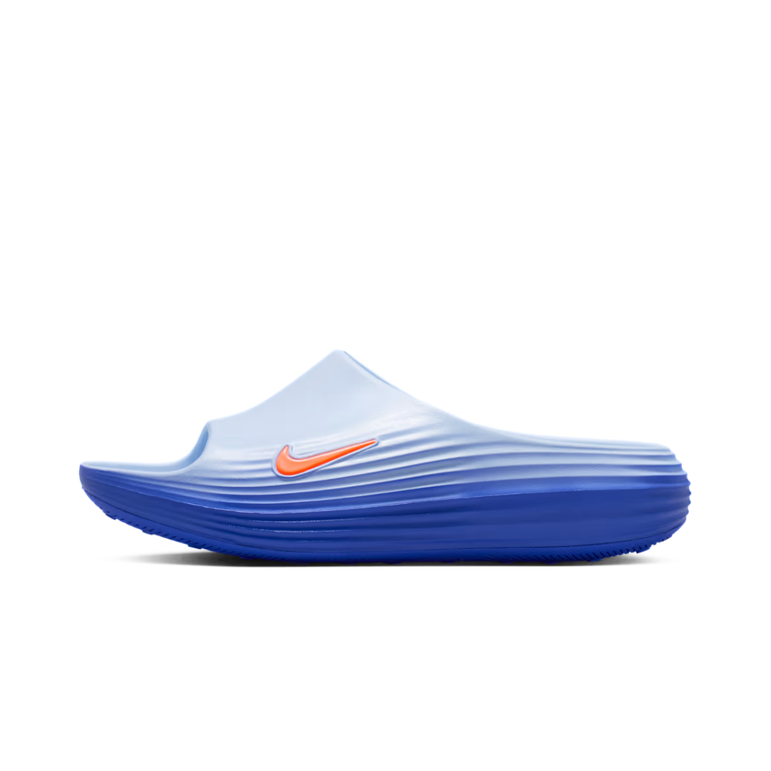 Nike ReactX Rejuven8 Slide Hydrogen Blue Crystal Orange by NIKE