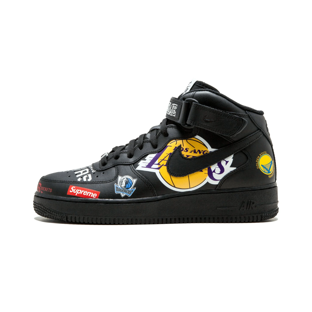Nike Air Force 1 Mid Supreme NBA Black by NIKE