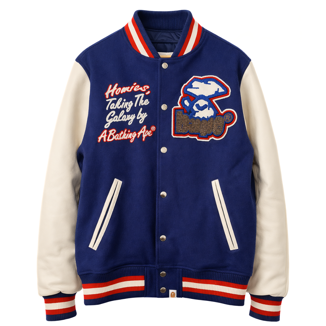 BATHING APE VARSITY JACKET Navy by BAPE