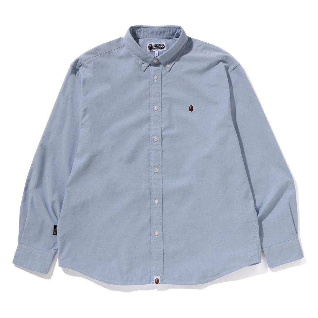 BAPE OXFORD LONG SLEEVE TEE SKY BLUE by BAPE