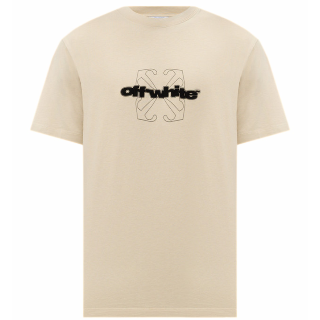 OFF-WHITE FLOCK ARROW SLIM TEE BEIGE by Off White