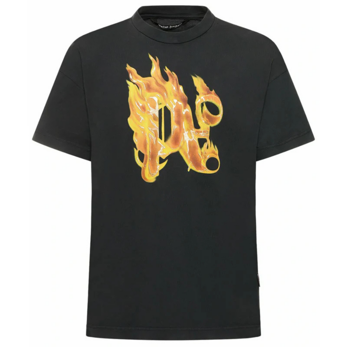 PALM ANGELS Burning Monogram Cotton T shirt by Palm Angels