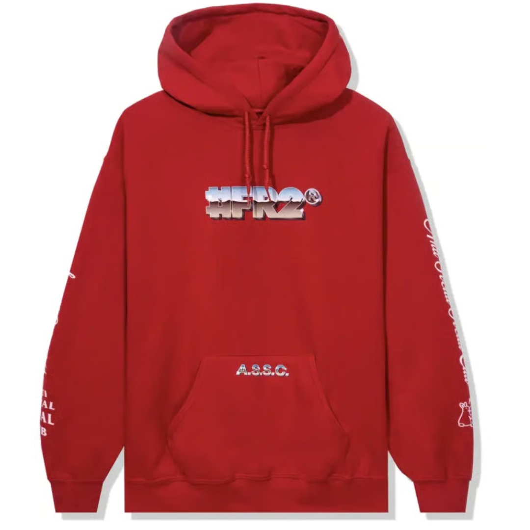 ANTI SOCIAL SOCIAL CLUB FR2 X MAGNETISM HOODIE RED by ASSC