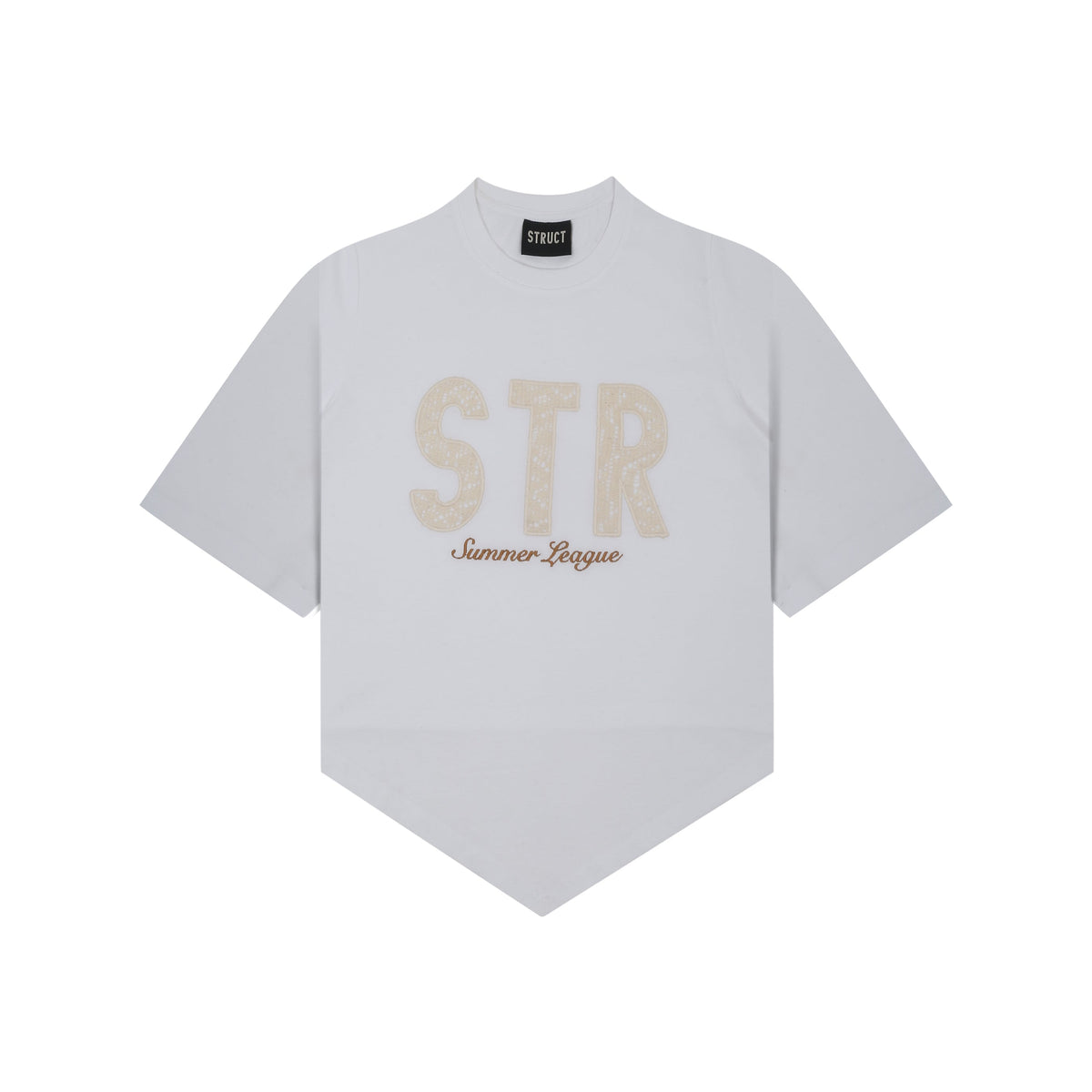 LACE APPLIQUÉ TRIGON T-SHIRT by STRUCT