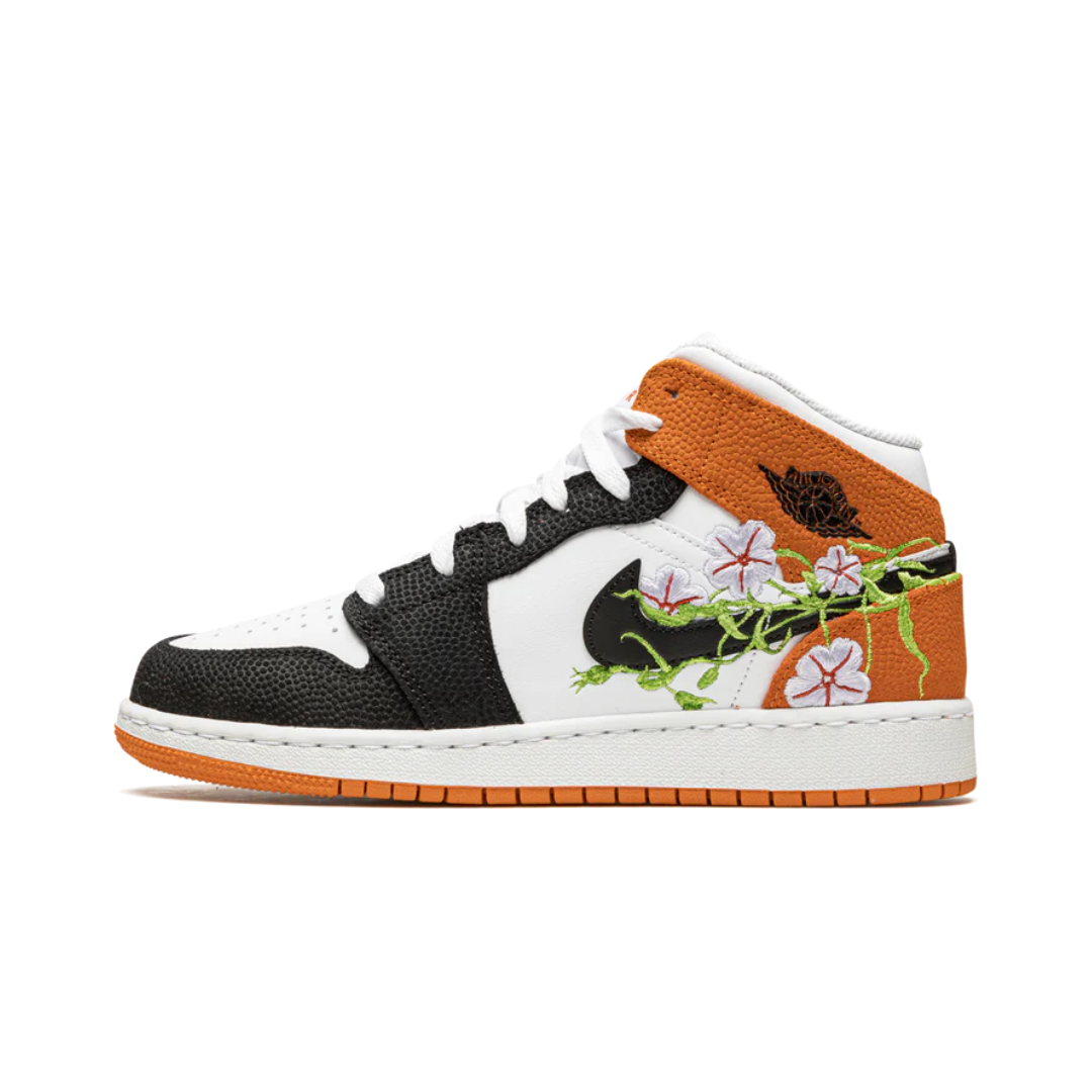 Jordan 1 Mid SE Basketball Blossom (GS) by Nike Air Jordan