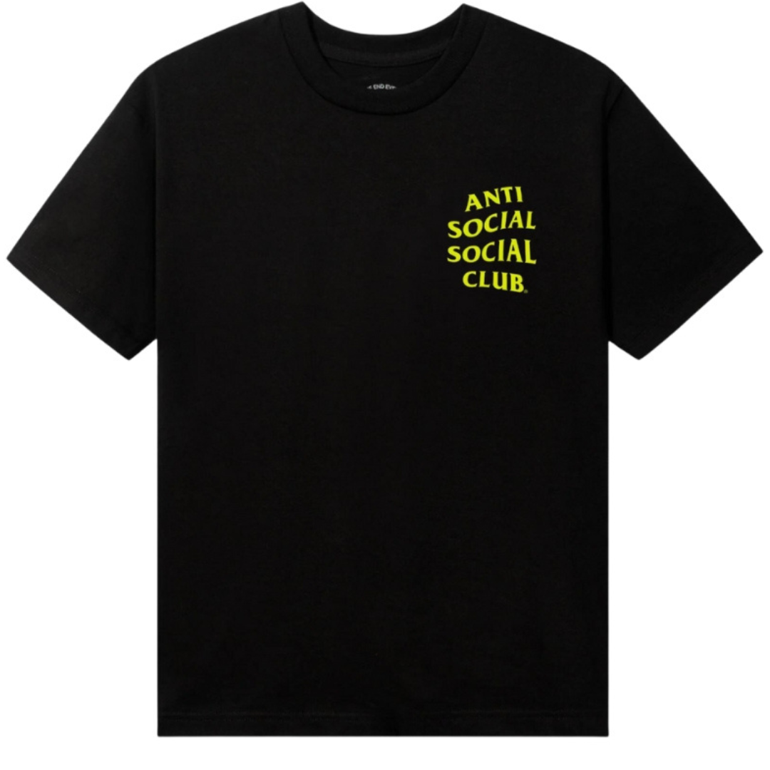 Anti Social Social Club Yellow Banded Tee Black by ASSC