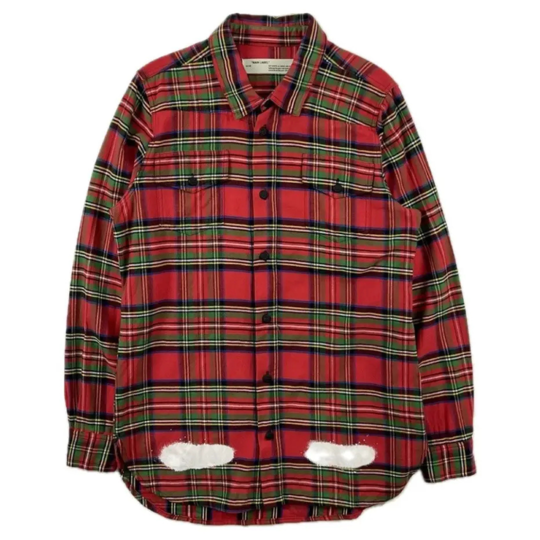 OFF WHITE SPRAY PAINT FLANNEL SHIRT RED by Off White